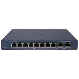 Управляемый 10-портовый PoE-коммутатор Hikvision DS-3E1510P-EIV2 с 8 портами PoE